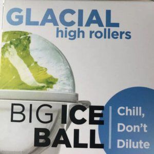 NWOT Prepara Big Ice Ball Mold-Glacial High Roller-Bourbon-Whisky-Sangria-vodka